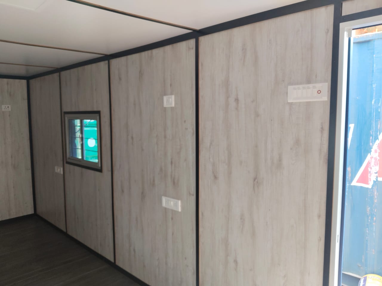 Container home in mountain setting